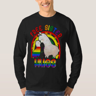 Camiseta Hermana Libre abraza dos llamas Orgullosa Fama Arc