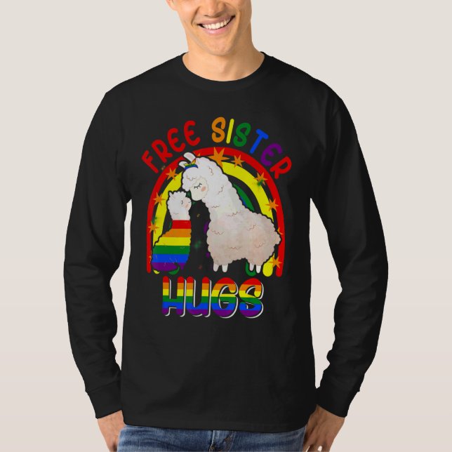 Camiseta Hermana Libre abraza dos llamas Orgullosa Fama Arc (Anverso)