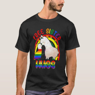 Camiseta Hermana Libre abraza dos llamas Orgullosa Fama Arc