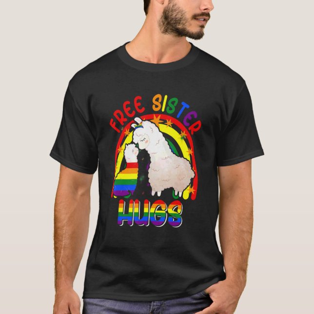 Camiseta Hermana Libre abraza dos llamas Orgullosa Fama Arc (Anverso)