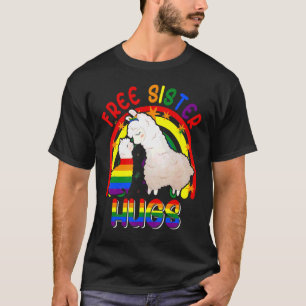 Camiseta Hermana Libre abraza dos llamas Orgullosa Fama Arc
