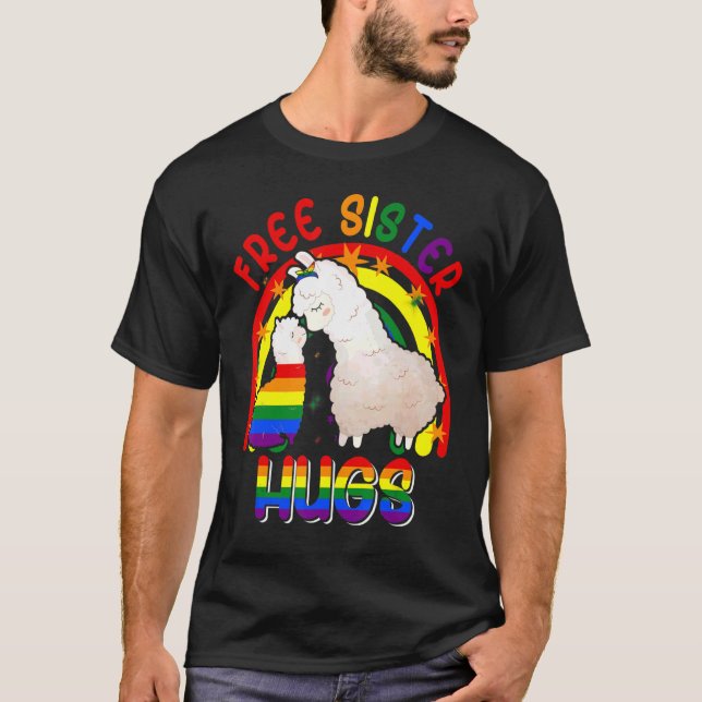 Camiseta Hermana Libre abraza dos llamas Orgullosa Fama Arc (Anverso)