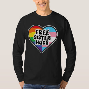 Camiseta Hermana Libre Abraza El Arcoiris Transgénero El Co
