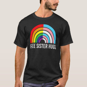 Camiseta Hermana Libre Abraza La Bandera Transgénero Arcoir
