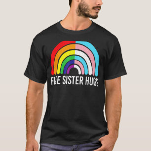 Camiseta Hermana Libre Abraza La Bandera Transgénero Arcoir