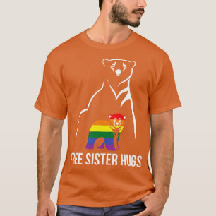 Camiseta Hermana libre abraza orgullo gay a mujeres LGBT ar