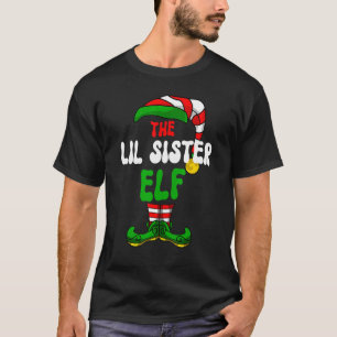 Camiseta Hermana Lil Elf Pajama Grupo de Navidades Matanza 
