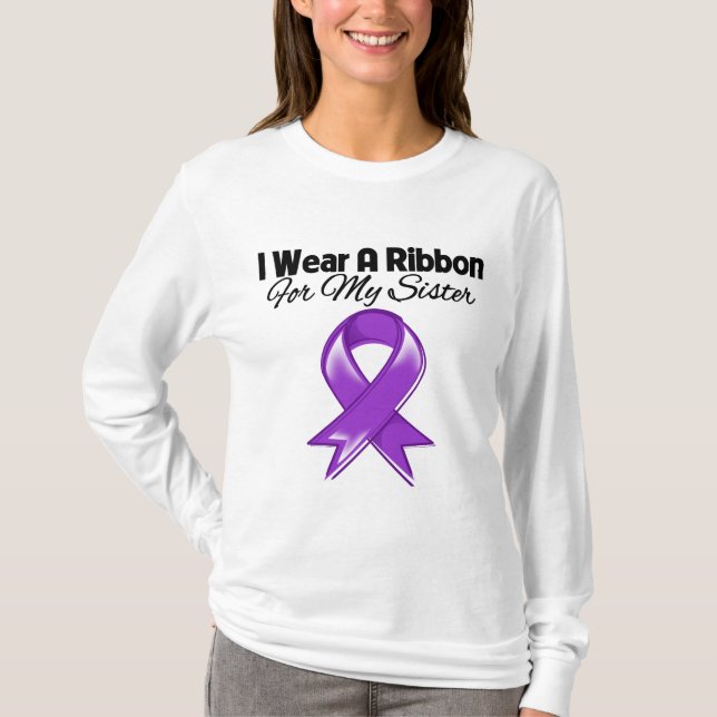Camiseta Hermana - llevo la cinta púrpura (Anverso)