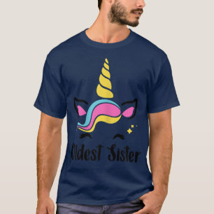 Camiseta Hermana más vieja, linda, mágica coincidencia de h