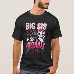 Camiseta Hermana Mayor De La Gata Cumpleañera Familia Gatos