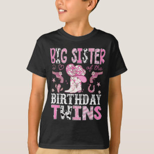 Camiseta Hermana Mayor De Los Cumpleaños Twins Nk Rodeo Cow