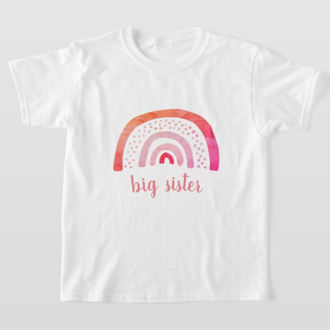 Camiseta Hermana Mayor Personalizada Boho Arcoíris (Distribución)