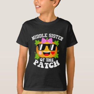 Camiseta Hermana Media De La Calabaza Del Parche Fun Hallow
