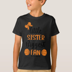 Camiseta Hermana menor mayor fanática del baloncesto