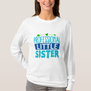 Camiseta Hermana Menor Profesional Azul Goteo de Pintura