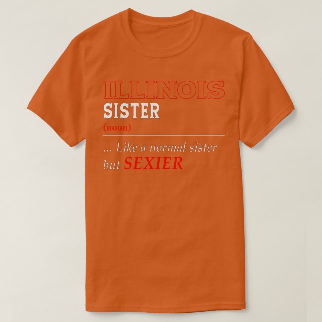 Camiseta Hermana Normal de Illinois (Diseño del anverso)