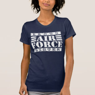 Camiseta hermana orgullosa de la fuerza aérea