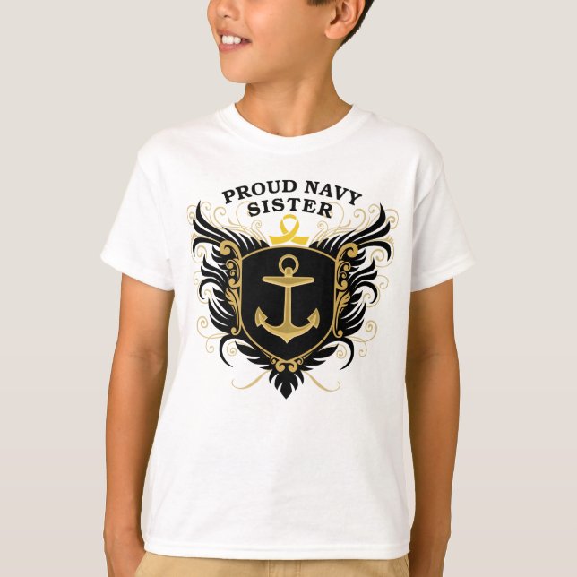 Camiseta Hermana orgullosa de la marina de guerra (Anverso)