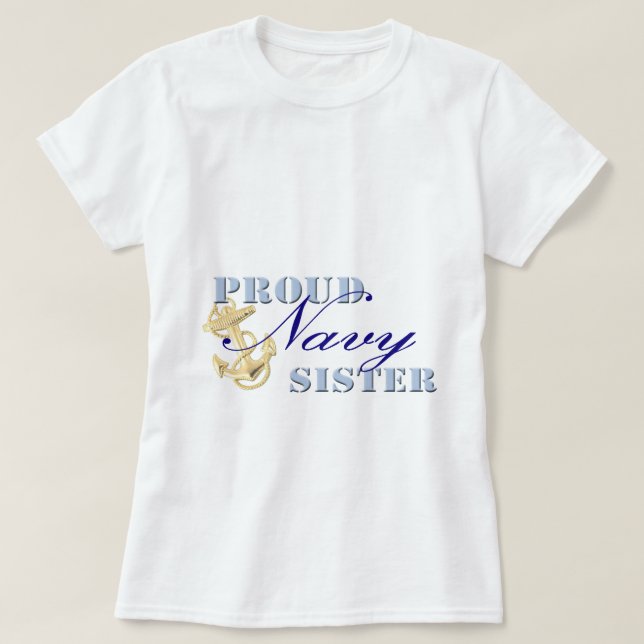 Camiseta Hermana orgullosa de la marina de guerra (Diseño del anverso)