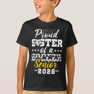 Camiseta Hermana Orgullosa De Un Senior De Fútbol Graduació