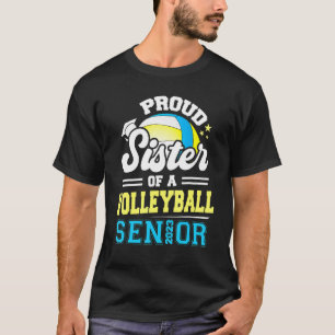 Camiseta Hermana Orgullosa De Una Senior De Voleibol Gradua