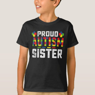 Camiseta Hermana orgullosa del autismo conciencia familia a