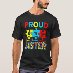 Camiseta Hermana orgullosa del autismo rompecabezas lindo d