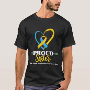 Camiseta Hermana orgullosa del síndrome de Down Conciencia