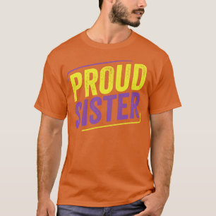 Camiseta Hermana orgullosa no binaria LGBT Aliado de Herman