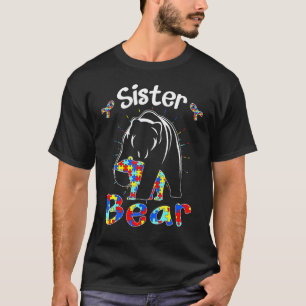 Camiseta Hermana Osa Linda Conciencia del Autismo Rompecabe