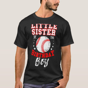 Camiseta Hermana Pequeña Del Tema B Del Béisbol Natal
