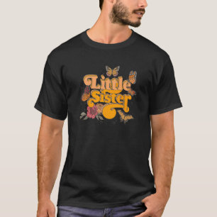 Camiseta Hermana Pequeña Estética Vintage Floral Mariposa