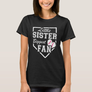 Camiseta Hermana pequeña más grande fanática del béisbol Ba