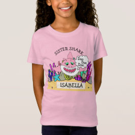 Camiseta Hermana personalizada de bebé de tiburón