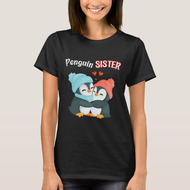 Camiseta Hermana pingüina - Divertido y amputado de la herm (Anverso)