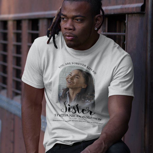 Camiseta Hermana por siempre querida | Foto Memorial T-Shir (Subido por el creador)