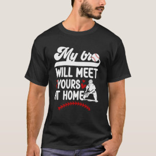 Camiseta Hermana Receptora de Béisbol Hermana Divertida de 