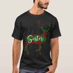 Camiseta Hermana reno de la familia Pajama Pajama Matanza