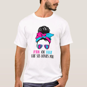 Camiseta Hermana Rosa O Azul Ama A Su Bebé