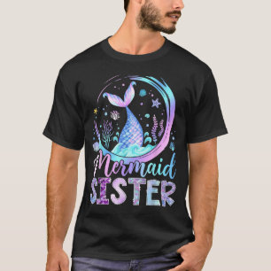 Camiseta Hermana Sirena Divertida Cumpleaños Chica Fiesta F