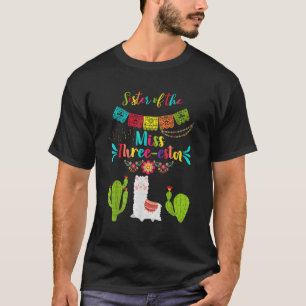 Camiseta Hermana Sra. Fiesta Tres Esta Chica Cumpleaños 3 M