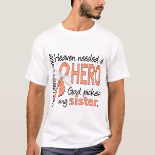 Camiseta Hermana uterina del cáncer del héroe necesario del