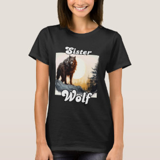 Camiseta Hermana Wolf Mating Familia Tribe Wolves Moon Chic