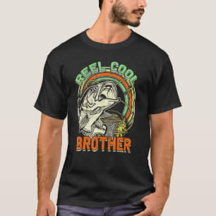 Camiseta Hermanamiento de pesca genial carrete vintage retr