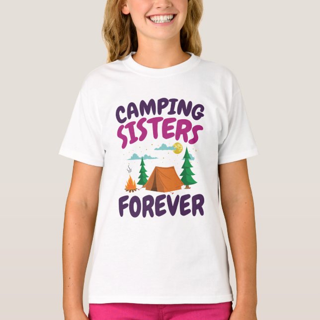 Camiseta Hermanas de Camping para siempre (Anverso)