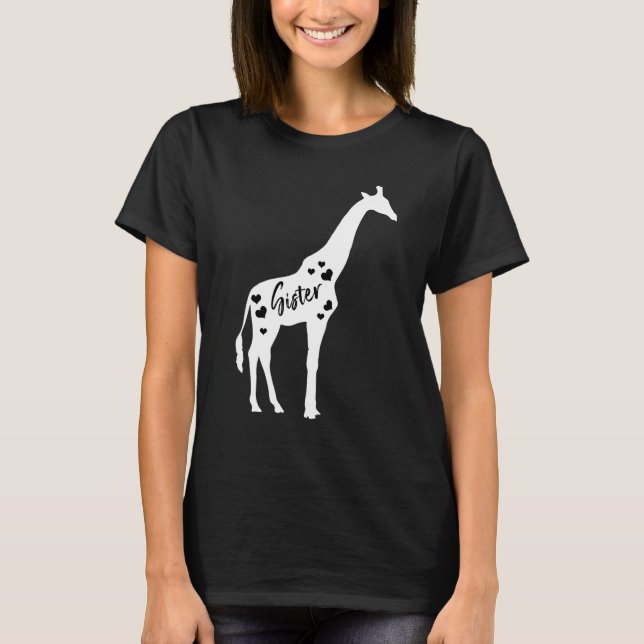 Camiseta Hermanas de la jirafa Día del Zoo Safari Sis Sestr (Anverso)