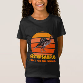 Camiseta Hermanas Divertidas Saurio Hermana Dinosaurio Dise
