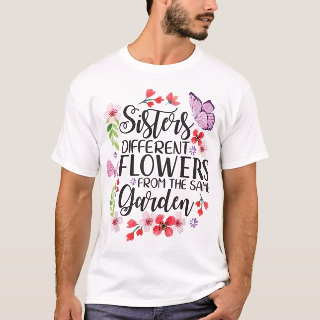 Camiseta Hermanas Flores Diferentes De La Misma Jardín Funn (Anverso)
