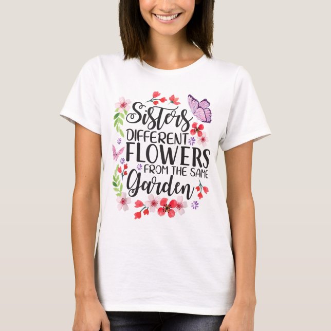 Camiseta Hermanas Flores Diferentes De La Misma Jardín Funn (Anverso)
