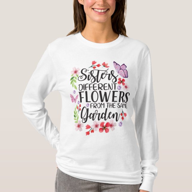 Camiseta Hermanas Flores Diferentes De La Misma Jardín Funn (Anverso)